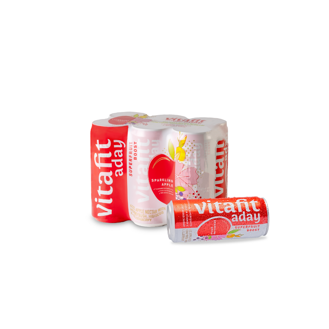 Vitafit Aday Sparkling Apple Juice 6 X 300ml Can